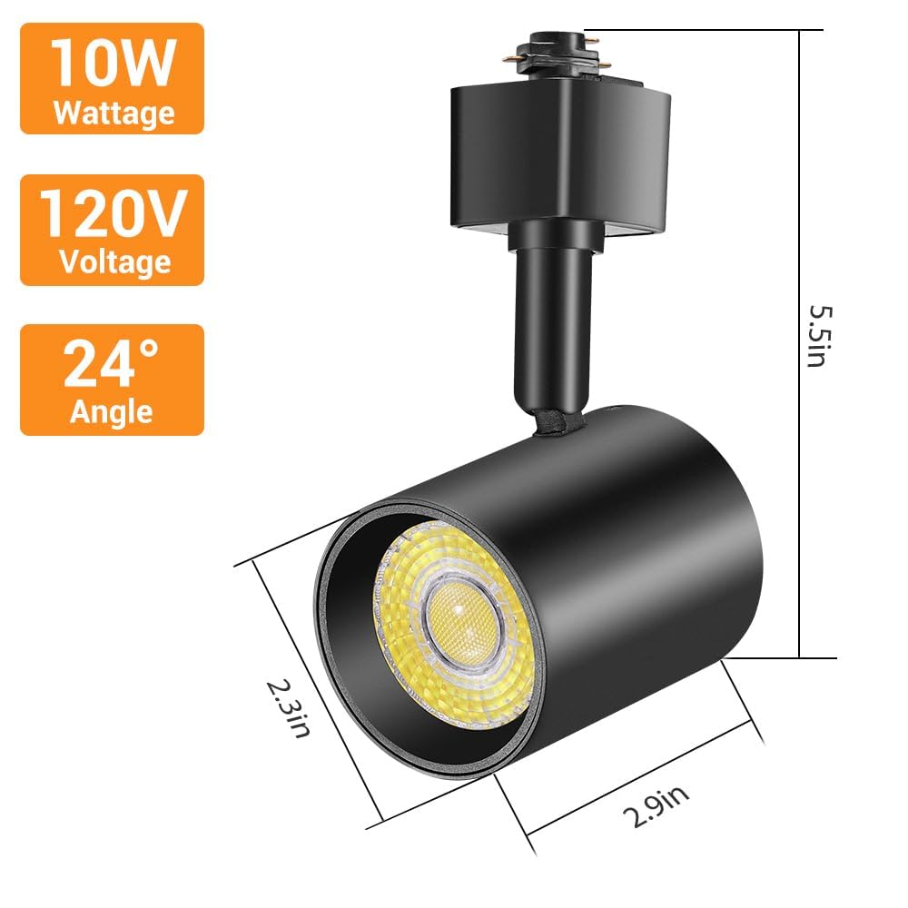 LED Track Lighting Kit with 13FT Rails, 10W Black