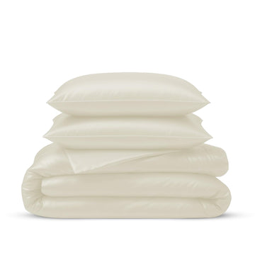 Duvet Cover Set Twin Size - Viscose Derived from Bamboo Soft, Breathable, Light Weight, Cooling Comforter Cover with