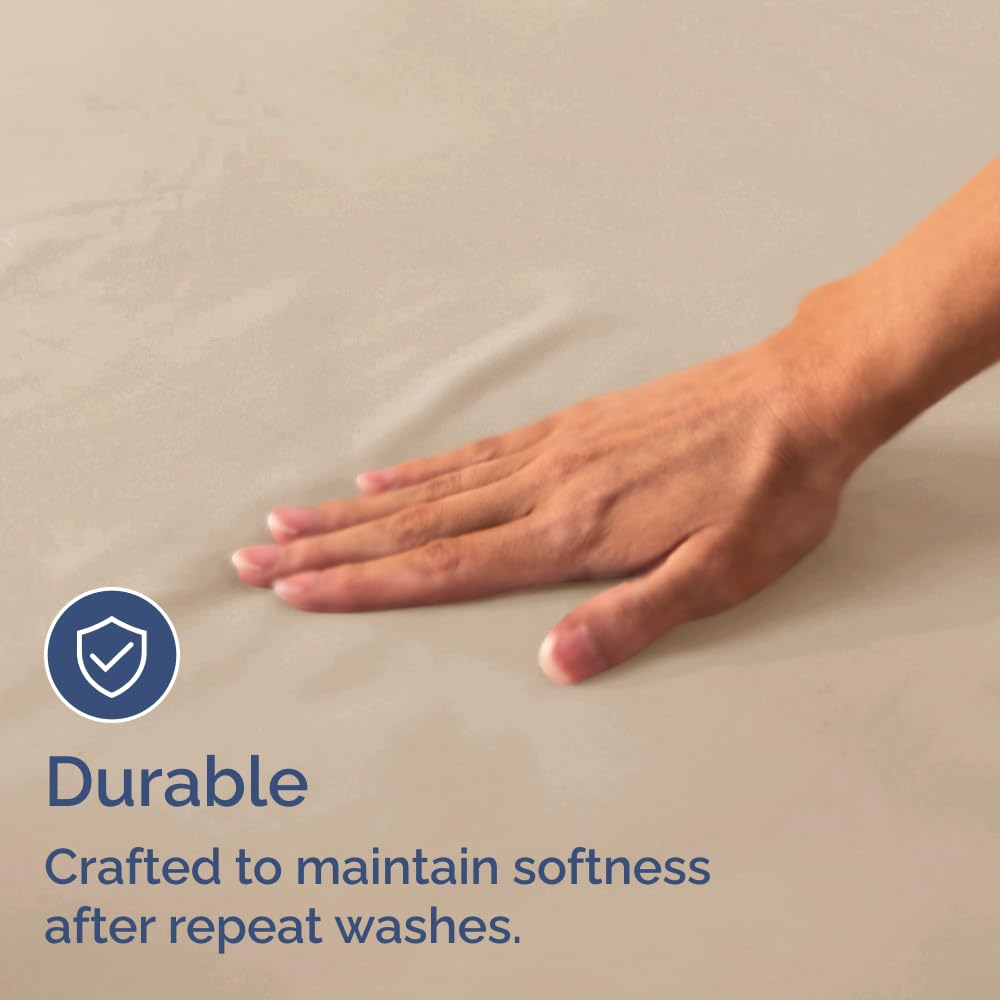 Twin Fitted Sheet - Single Fitted Sheet Only - 8-16" Deep Pockets - Cream