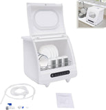 Portable Dishwasher Countertop 6 Place Settings Compact 15.6x15.4x16.9in 5 Functions 161.6°F 55dB Qu