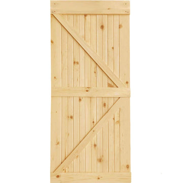 K-Bar Unfinished Interior Barn Door DIY Kit 84 in. x 30 in.