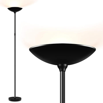 Floor Lamp/Standing Lamp, 20W 2000LM LED Torchiere Lamp, Stepless Dimmable, Touch Control, 3000K Day