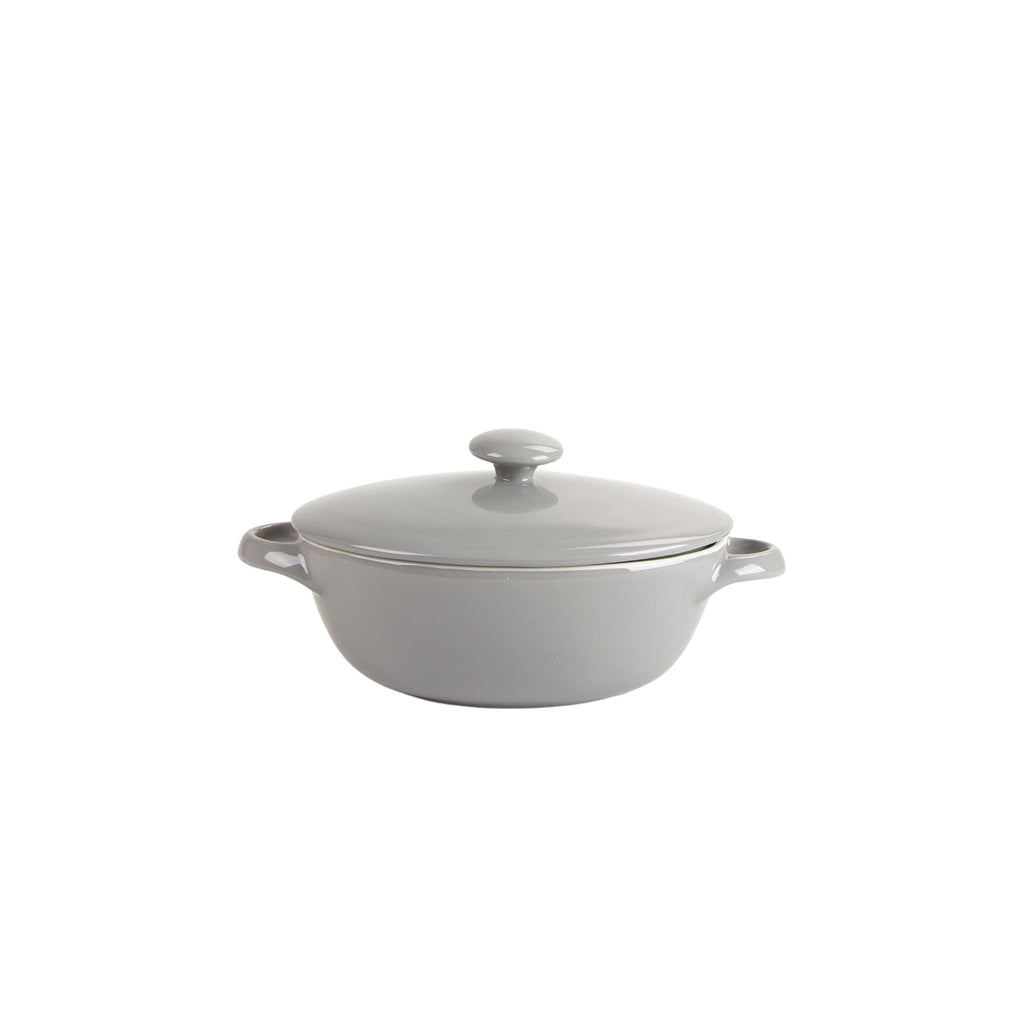 Sienna Covered Casserole 10" and 7" Bakeware Set, Gray