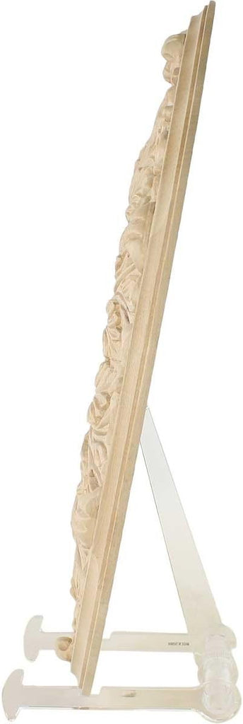 16"OD x 3 7/8"ID x 1 1/8"P Carved Florentine Ceiling Medallion, Red Oak (Fits Canopies up to 5 3/8")