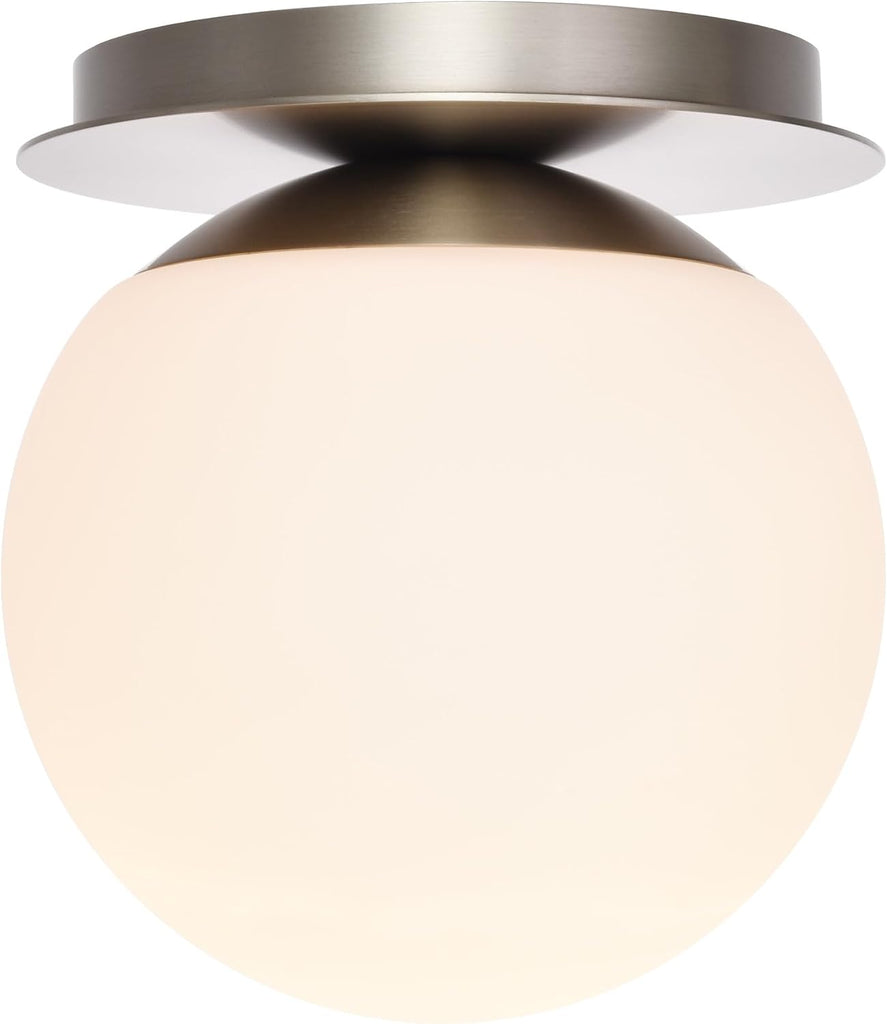 Wall Sconces, 1 Light Modern Globe Sconce in Brushed Nickel, Wall Light Bathroom Living Room & Hallway Vanity