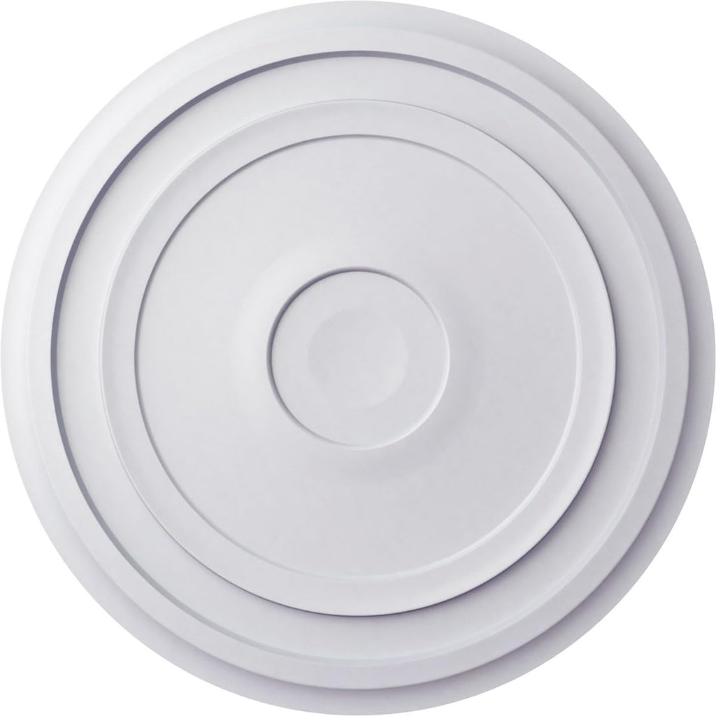 Traditional Reece Ceiling Medallion, 24 3/8"OD x 1 1/8"P (Fits Canopies up to 5 7/8"), Factory Prime