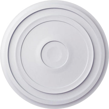 Traditional Reece Ceiling Medallion, 24 3/8"OD x 1 1/8"P (Fits Canopies up to 5 7/8"), Factory Prime