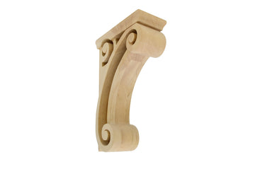 10" Tall Corbel Traditional Solid Rubberwood - 1 PC (C1065-RW-UNF)