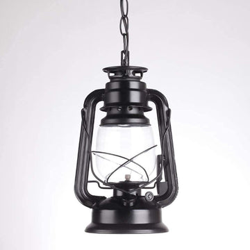 Traditional Outdoor Antique Hanging Lamp Glass Lantern Personality Chandelier Creative Retro Bar Aisle Pendant Light