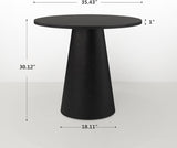 Round Dining Table Wood for 2-4, Modern Farmhouse Kitchen Table, 35'' Small Circle Dining Tables with Pedastal for