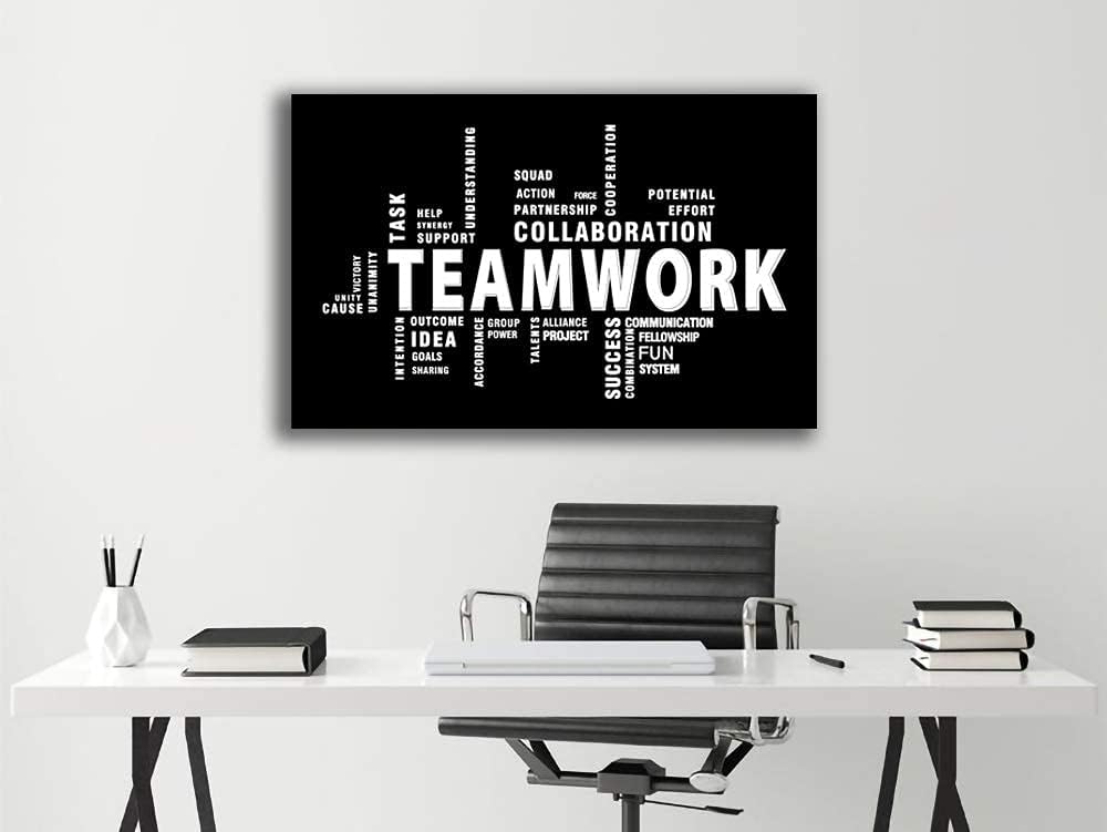 Teamwork Canvas Wall Art - Large Framed Motivational Quotes Artwork Modern Home Decor - Inspirational Posters Decor