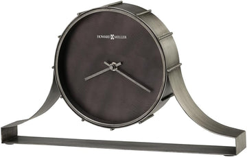 Seeley Mantel Clock - Antique Tabletop Clock with Quartz Movement, Bent Iron Frame, Industrial Style