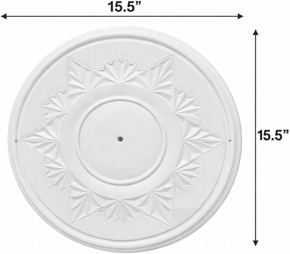 Handcrafted Wood Ceiling Medallion, Round Carved Pine Chandelier Medallion, Rustic Decorative Ceiling Light Cover for Pendant Lights, Farmhouse Architectural Ceiling Accent (Brown 39.C.06)