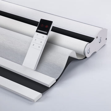 Motorized Day & Night Dual Layers Roller Shades (Black)