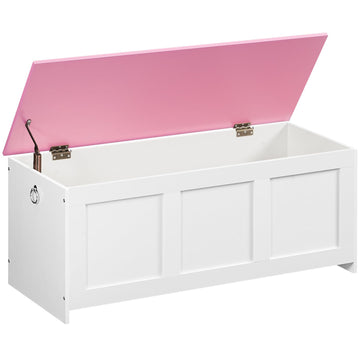 Storage Bench, 39.3" Retro Wooden Storage Chest, Wooden Storage Trunk, Toy Chest with Lift Top, Multifunctional