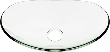 Glass Vessel Sink, Above Counter Oval Bathroom Vanity Sink