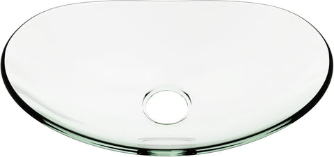 Glass Vessel Sink, Above Counter Oval Bathroom Vanity Sink