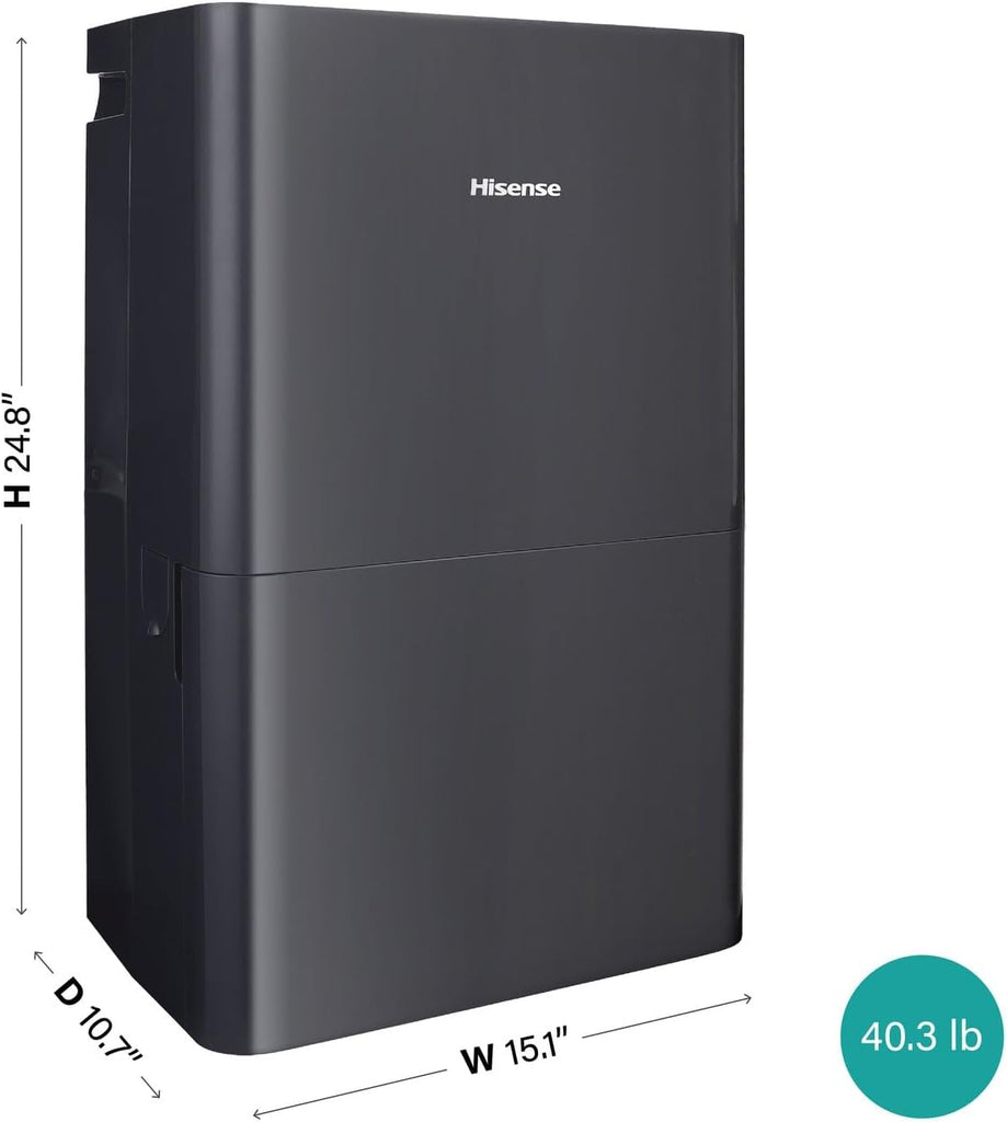 50 Pint Portable Dehumidifier with Built-In Pump in Black