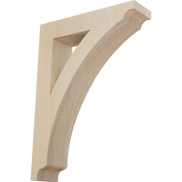 Small Thorton Wood Wood Brackets, 1 3/4"W x 6 1/2"D x 9"H , Rubberwood