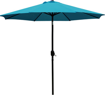 9' Patio Umbrella Outdoor Table Umbrella with 8 Sturdy Ribs (Teal Blue)