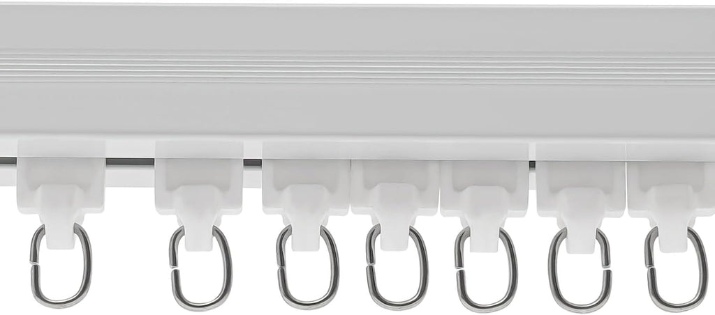 Electric Curtain Tracks, Smart Curtain Track Retractable Motorized Curtain Rail W/Remote Control, Compatible With