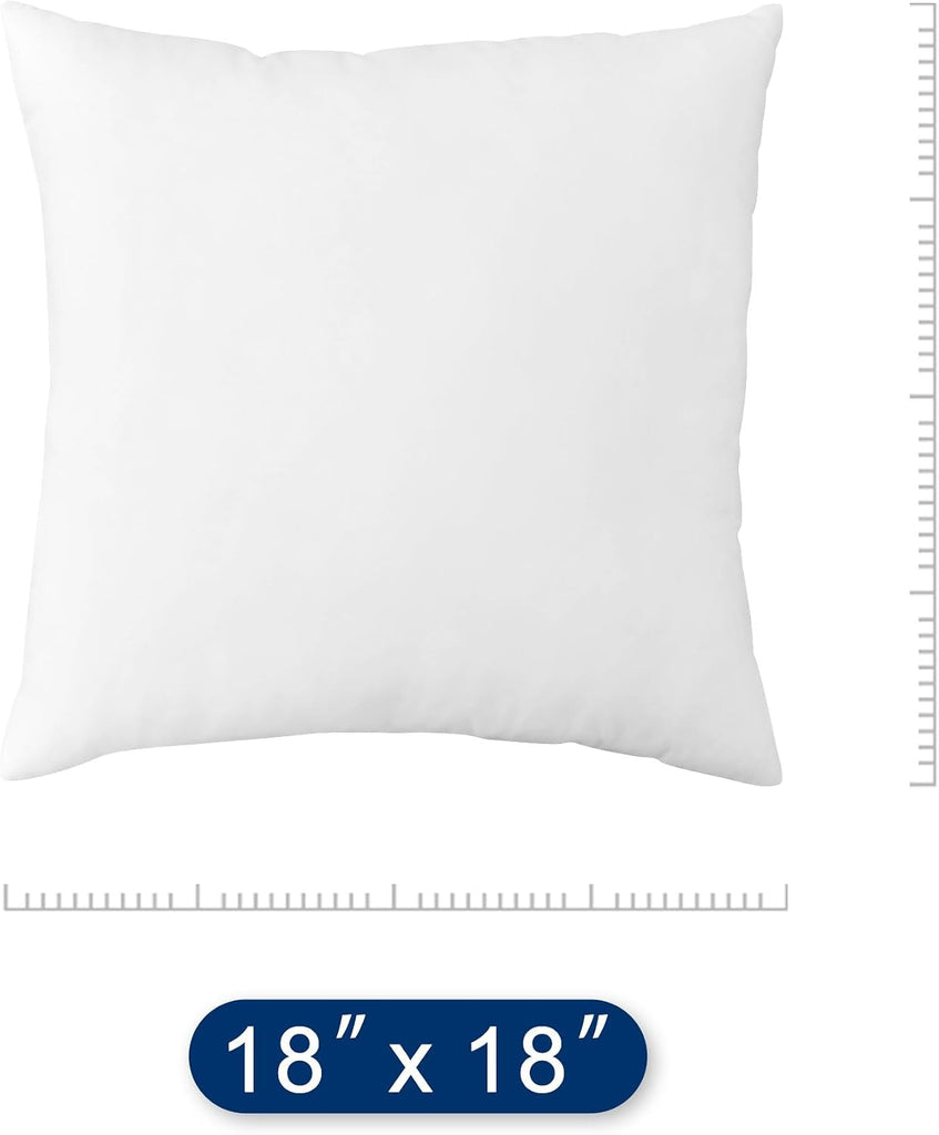 Throw Pillow Inserts 18x18 Inch Decorative Soft Pillows - Set of 2