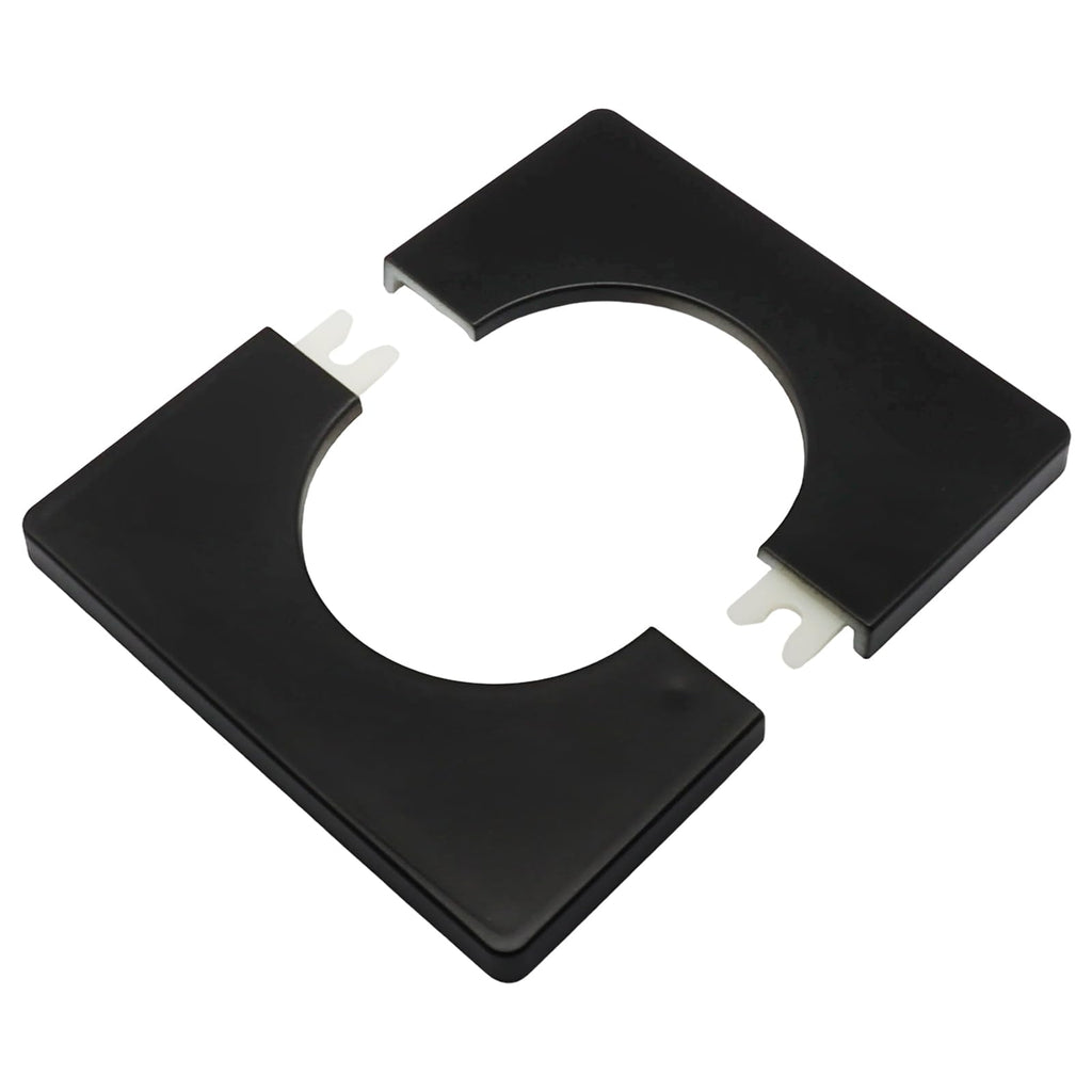 2 Pcs Wall Split Flange, ABS Square Self-Adhesive Escutcheon Plate Wall Hole Decoration Cover, Water Pipe Plate Cover
