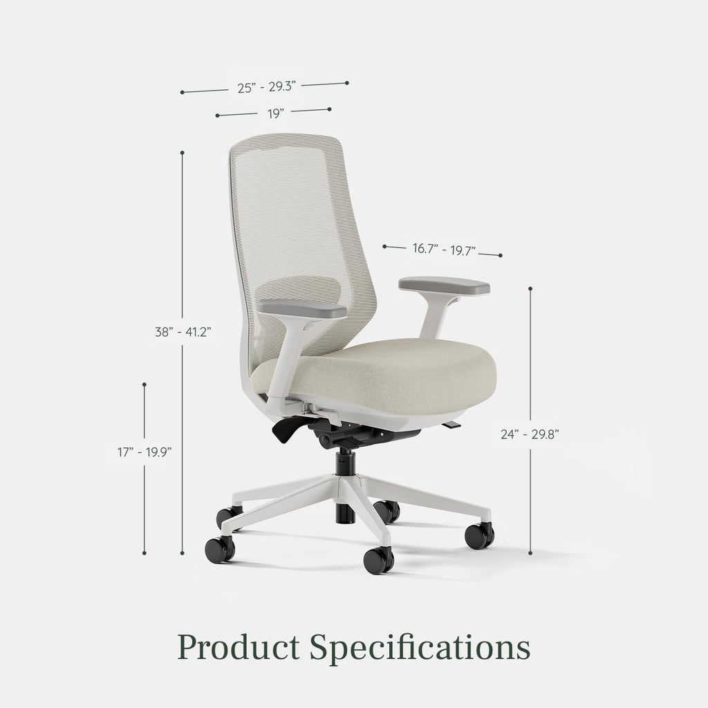 Ergonomic Chair Pro - Mesh with 14 Points of Adjustment - Height, Depth & Tilt Adjustable - 5D Armrests - Forward