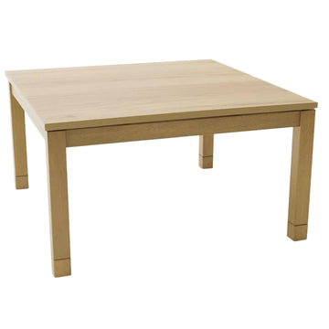 Japanese Kotatsu Heated Table, 120V Heater, Natural, 29 x 29 in