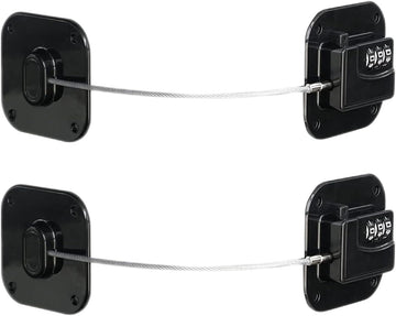 Child Safety Cabinet Locks,Fridge Lock,Closet Locks,Cabinet Lock,Black 2Pcs
