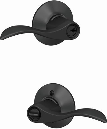 ACC 622 Accent Door Lever, Keyed Entry Lock, Matte Black