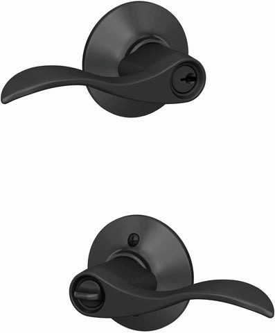 ACC 622 Accent Door Lever, Keyed Entry Lock, Matte Black