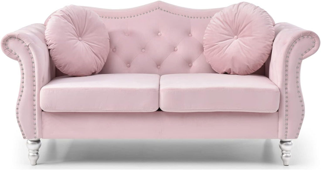 Old World Charm Loveseat, Pink