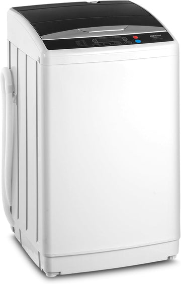 25LBS Portable Washing Machine, Full-Automatic Electric Laundry Machine with Stainless Steel Drum, Compact Washer and