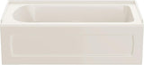 PFS6036RSKN Hillsboro 60" Three Wall Alcove Acrylic Soaking Tub with Right Drain - White