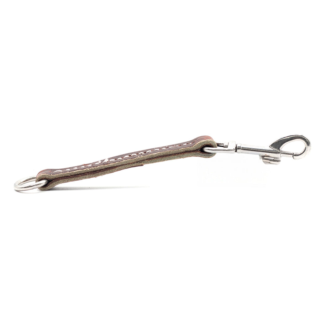 Black Leather Pull Tab w/Stainless Steel Hardware