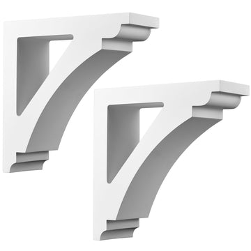 2 Pcs Unfinished Paintable Corbels, 4 W x 12 D x 12 Inch H