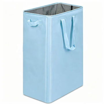 Slim Laundry Basket, Narrow Laundry Hamper with Handles, Collapsible Dirty Clothes Hamper, Tall Laundry Bin for