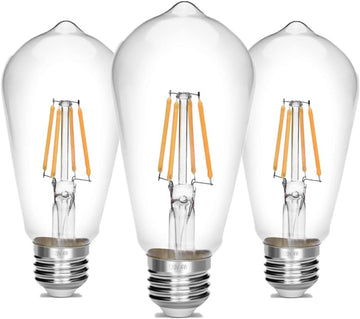 LED Edison Bulb,Antique 40W Vintage Bulb,E26 Non Dimmable Led Bulb 450 Lumens 2700K, Warm White, Pack of 3