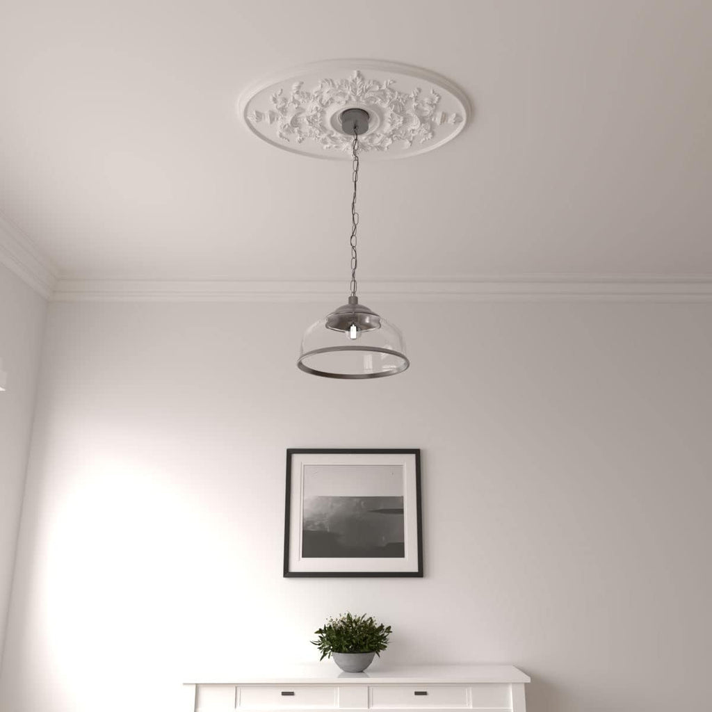 21 1/4-Inch W x 30 3/4-Inch H x 1 5/8-Inch P Alexa Ceiling Medallion