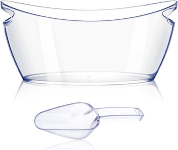 Ice Bucket for Parties 5.5 Liter Large Clear Champagne Beer Tub Mimosa Bar Supplies Kit Acrylic Plastic Wine Beverage