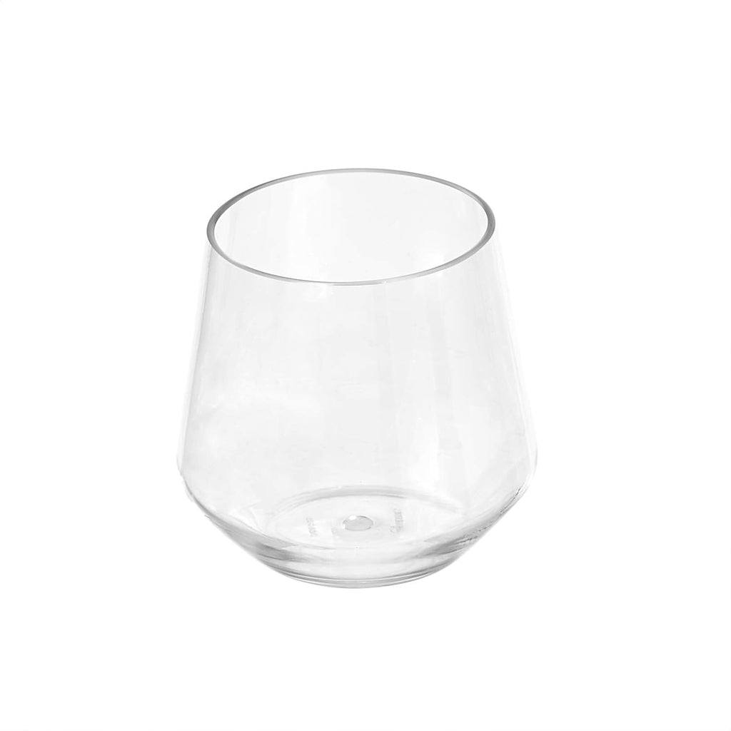 Tritan Glasses, Dishwasher Safe, BPA-Free Plastic, Stemless Wine, Shatterproof, Looks Like Glass, 14-oz, Clear, Set of 4