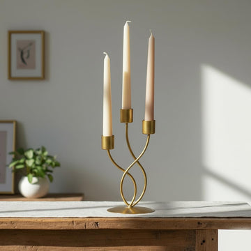 Candelabra Metal Candle Holders - 3 Arm Candlestick Holder for Theme Party Table Centerpiece Decoration Dining Room