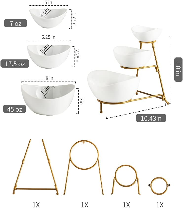 3 Tier Serving Stand, Serving Dishes for Entertaining