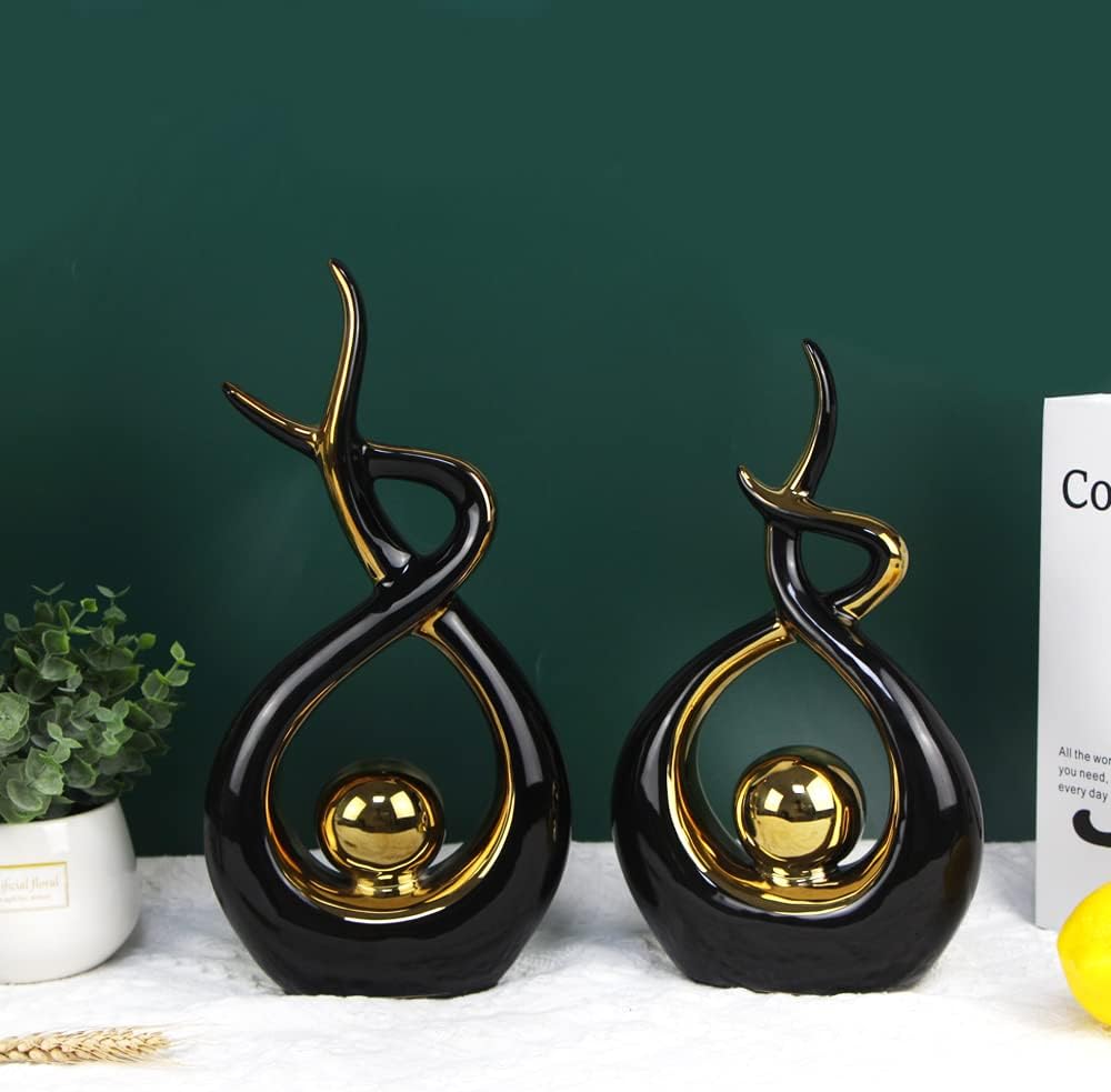Home Decor Modern Abstract Art Ceramic Statue Table Decorations Living Room Office Centerpiece