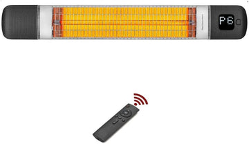 Infrared Patio Heater 2-in-1 Wall-Mounted & Freestanding Indoor & Outdoor 300/1500W - 6 Heat Modes - Instant Heat in