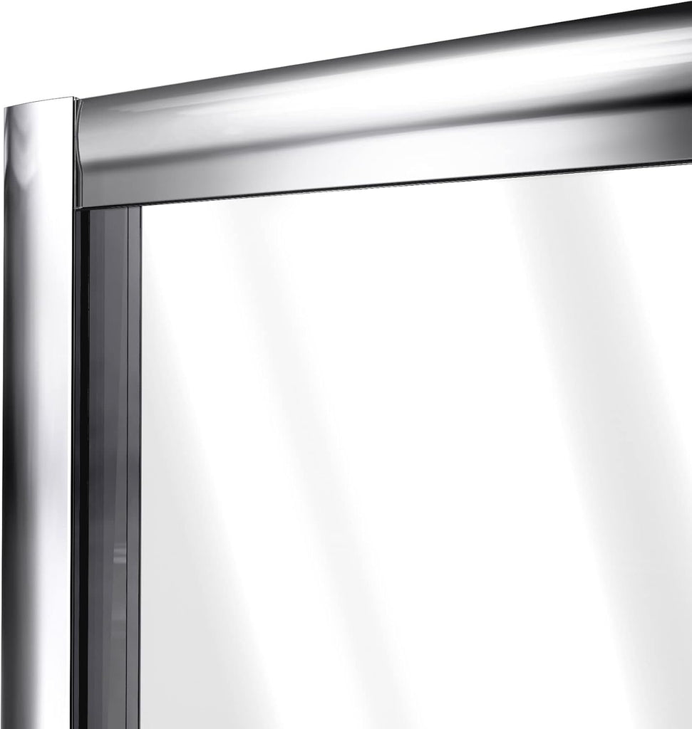 Flex 56-60 in. W x 72 in. H Semi-Frameless Pivot Shower Door in Brushed Nickel, SHDR-2260720-04