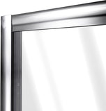 Flex 56-60 in. W x 72 in. H Semi-Frameless Pivot Shower Door in Brushed Nickel, SHDR-2260720-04