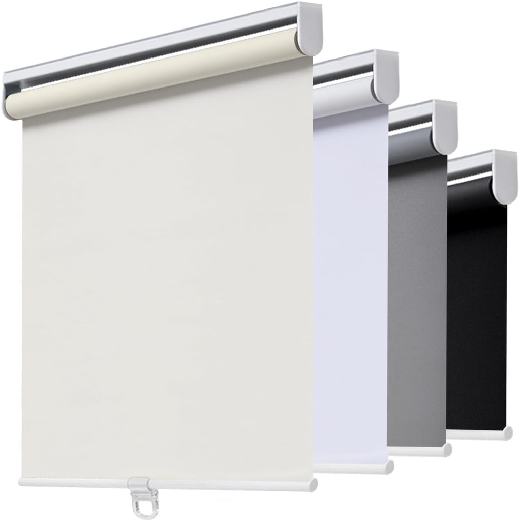 Blackout Cordless Roller Shade Windows, 22"W x 72"H, Ivory