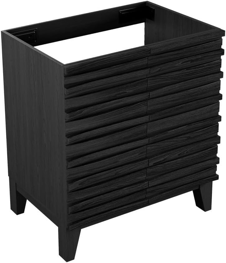 Cascade 30" Freestanding Bathroom Vanity Cabinet Without Top in Black Oak